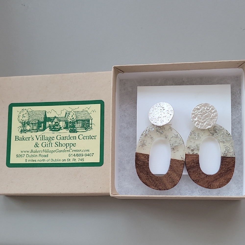 Baker's Village Two-Tone Oval Earrings